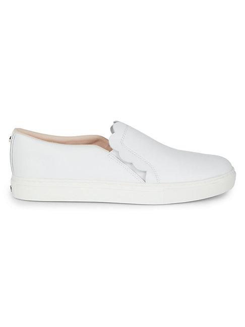 Kate Spade New York Speed Scallop Leather Slip-on Sneakers