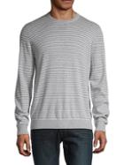 Vince Stripe Merino Wool & Cotton Sweater