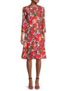 Marni Floral-print Cotton Knee-length Dress