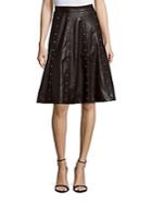 Romeo & Juliet Couture Solid Studded A-line Skirt