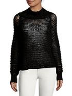 Calvin Klein Open-knit Turtleneck Sweater
