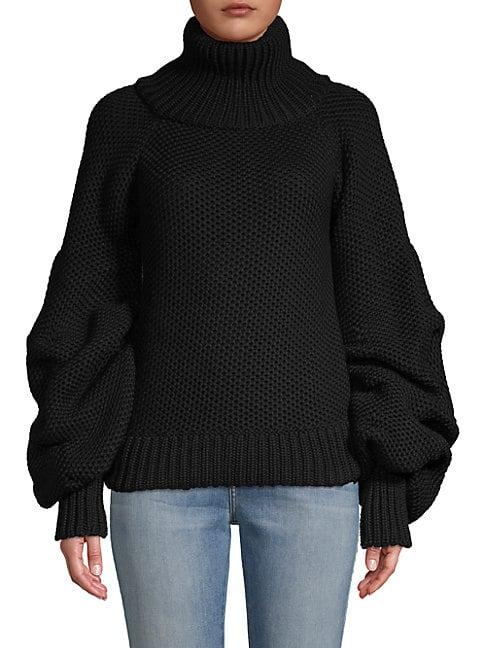 Johanna Ortiz Irina Cotton & Wool Turtleneck Sweater