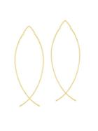 Saks Fifth Avenue 14k Gold Curved Wire Threader Earrings