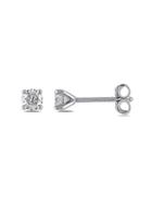 Sonatina 14k White Gold & Diamond Stud Earrings