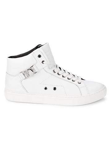 Versace Collection Round-toe Leather Sneakers
