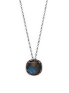 Adornia Fine Jewelry Labradorite & Diamond Pendant Lara Necklace