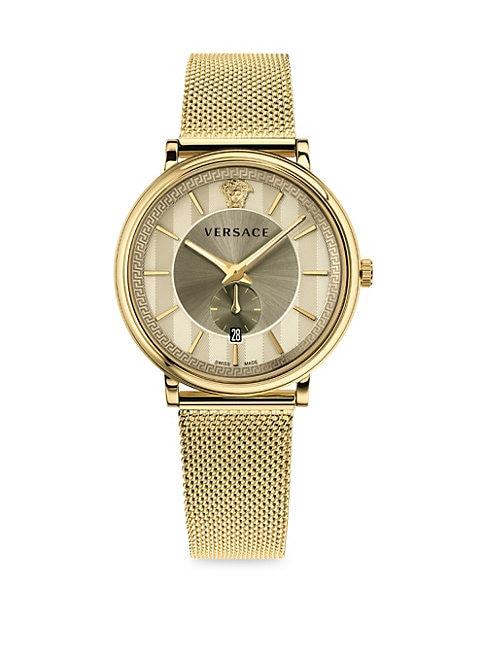 Versace The Manifesto Edition Woven Ion-plated Goldtone Bracelet Watch