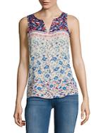 Sanctuary Floral Printed Sleeveless Hi-lo Top