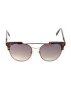Balmain 53mm Browline Cateye Sunglasses
