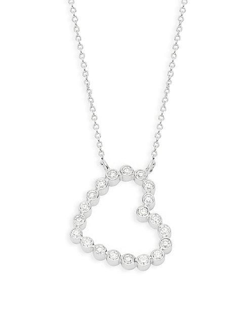 Kwiat 18k White Gold Diamond Heart Pendant Necklace