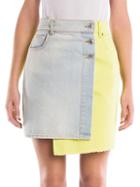 Peserico Two-tone Denim Mini Skirt
