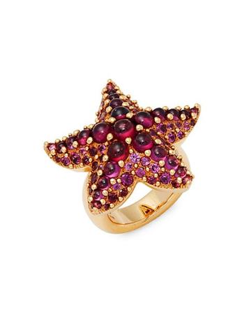 Estate Fine Jewelry Pomellato Garnet And 18k Gold Starfish Ring