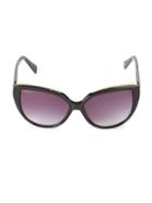 Balmain 57mm Logo Butterfly Sunglasses