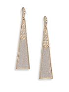 Abs Gold Coast Glitter Triangle Drop Earrings