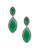 Saks Fifth Avenue Crystal Double Drop Earrings