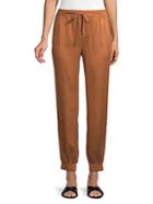 Eileen Fisher Ankle Silk Drawstring Joggers