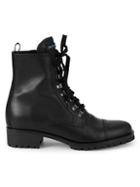 Prada Leather Combat Boots