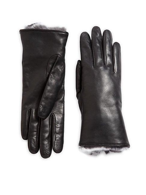 Ggf Rabbit Fur-lined Leather Gloves