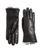 Ggf Rabbit Fur-lined Leather Gloves