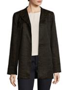 Eileen Fisher Silk-blend Open-front Jacket