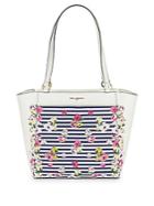 Karl Lagerfeld Floral Willow Leather Tote