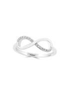 Effy Novelty Diamond And 14k White Gold Infinity Ring