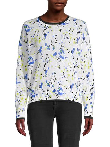 Central Park West Printed Cotton-blend Sweater