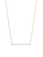 Danni Diamond And 14k Yellow Gold Thin Bar Pendant Necklace