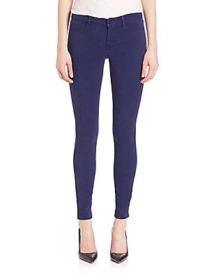 J Brand 485 Mid-rise Super Skinny Luxe Sateen Pant