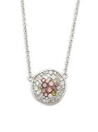 Plev Diamond & 18k White Gold Burst Pendant Necklace