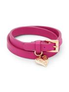 Valentino Garavani Leather Wrap Charm Bracelet