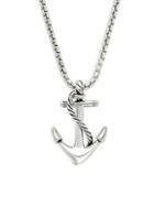 Effy Sterling Silver Anchor Pendant Necklace
