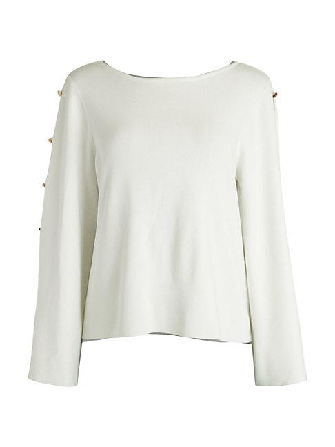 Milly Button-sleeve Top