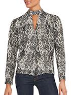 Romeo & Juliet Couture Snake Print Long Sleeve Top