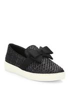 Michael Kors Collection Val Woven Bow Skate Sneakers