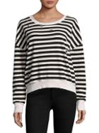 Splendid Distressed Stripe Sweatshirt