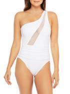 La Blanca Mesh-merizing One-shoulder One-piece Swimsuit