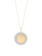 Sphera Milano Made In Italy 14k Yellow Gold 500 Lire Coin Pendant Necklace