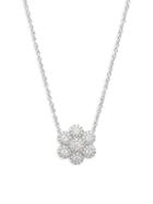Diana M Jewels Diamond And 14k White Gold Flower Pendant Necklace