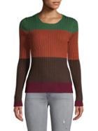 525 America Colorblock Striped Sweater