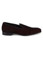 Mezlan Cibeles Dotted Suede Loafers
