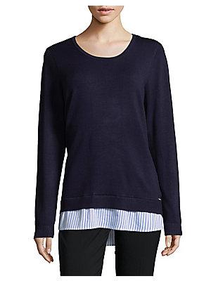 Calvin Klein Mock-layer Roundneck Sweater
