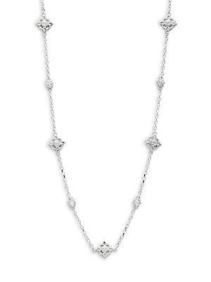 Judith Ripka La Petite Elements Sapphire And Sterling Silver Single Strand Necklace
