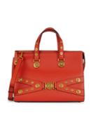 Versace Embellished Leather Top Handle Bag