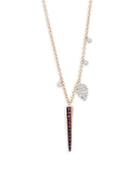 Meira T 14k Rose-gold & Diamond Spike Necklace