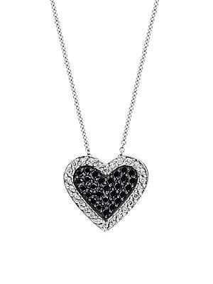 Effy 14k White Gold Diamond Heart Pendant