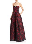 Milly Ornamentale Fil Coupe Ava Strapless Gown