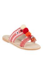 Antik Batik Koshi Pom-pom Slide Sandals