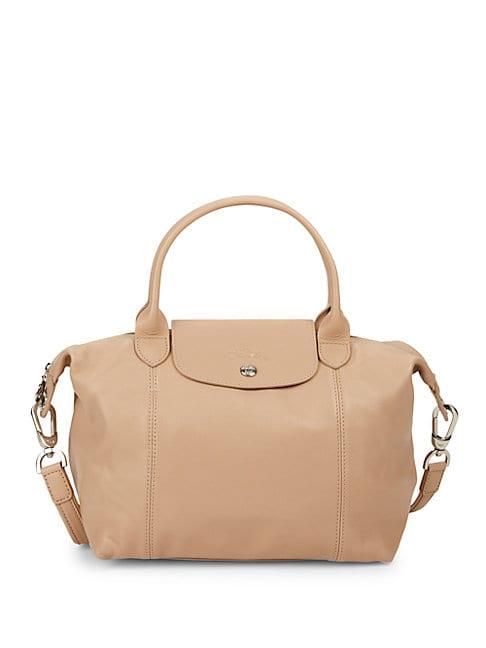 Longchamp Small Le Pliage Cuir Leather Satchel