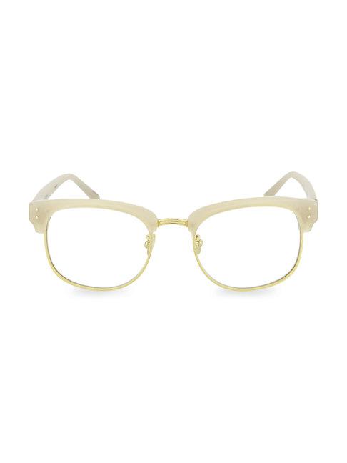 Linda Farrow 51mm Clubmaster Novelty Optical Glasses